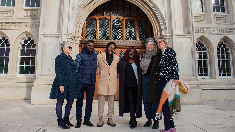 Caroline Haines, Chair of the City of London Corporation’s Education Board, Matt, Joquan, Dr Marl’Ene Edwin, Melina, Alison Woolley.