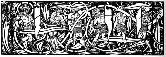 Beardsley's drawing of roman soldiers